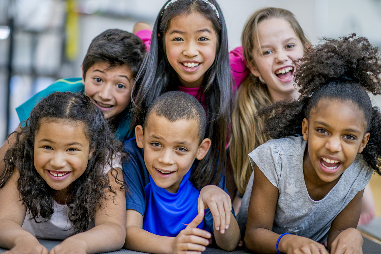 kids smiling