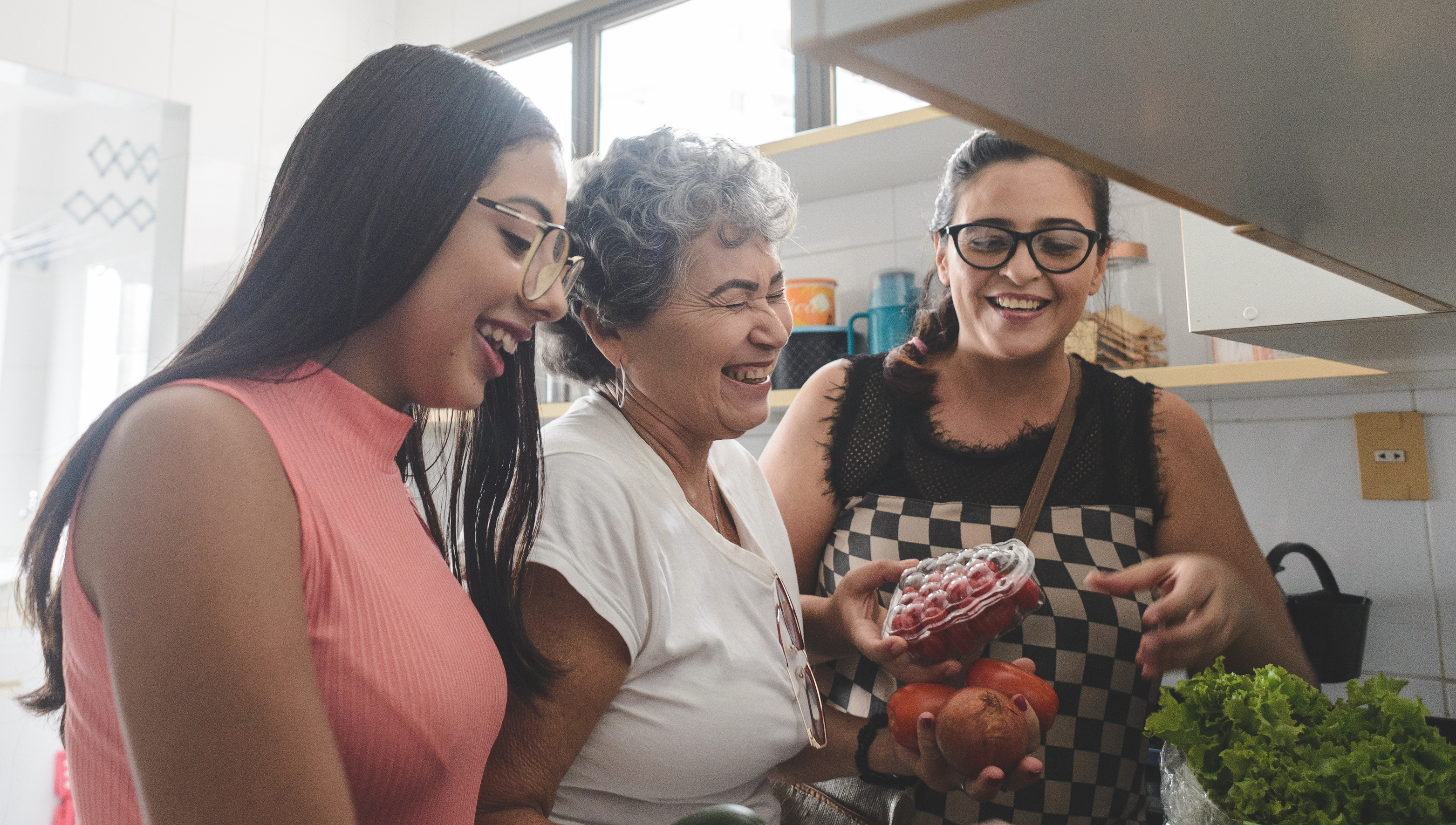 Grandmother and granddaughters