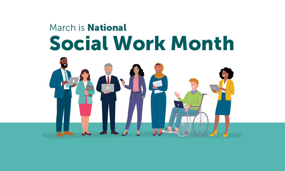 Group of seven social workers