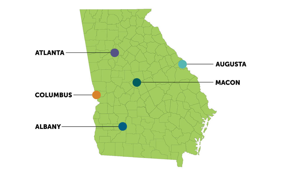 Map of MAC locations