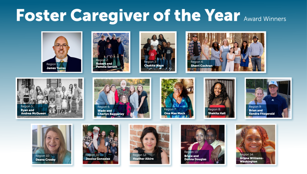 Foster Caregiver of the Year Award Winners Collage