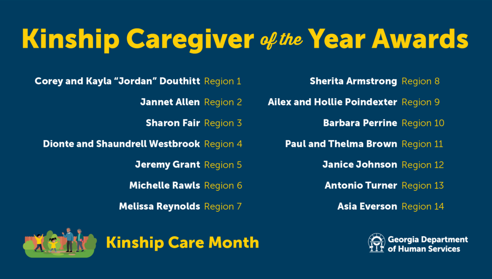 Kinship Caregiver of the Year Award winners (read below)